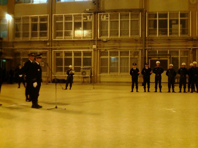 市長激励＠山ノ内消防分団