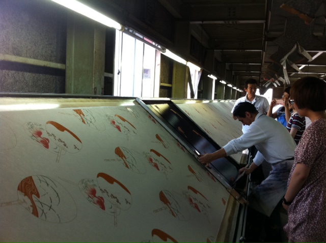 京友禅でアロハシャツ