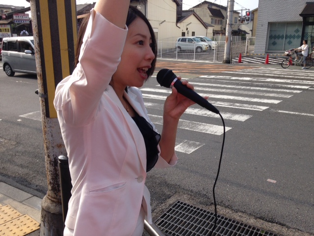 街頭演説＠太秦広隆寺